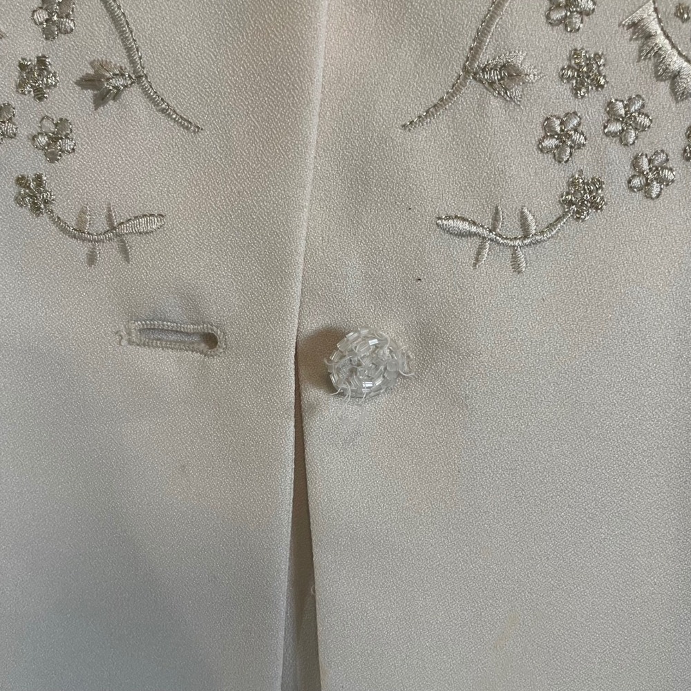 Vintage Tower Hill Collection Skirt Suit Set Floral Applique Button Front 16 - Picture 6 of 6